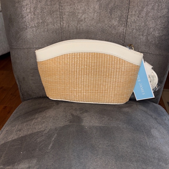 NWT Draper James Emma White Willow Embroidered Crossbody Handbag - Picture 4 of 8